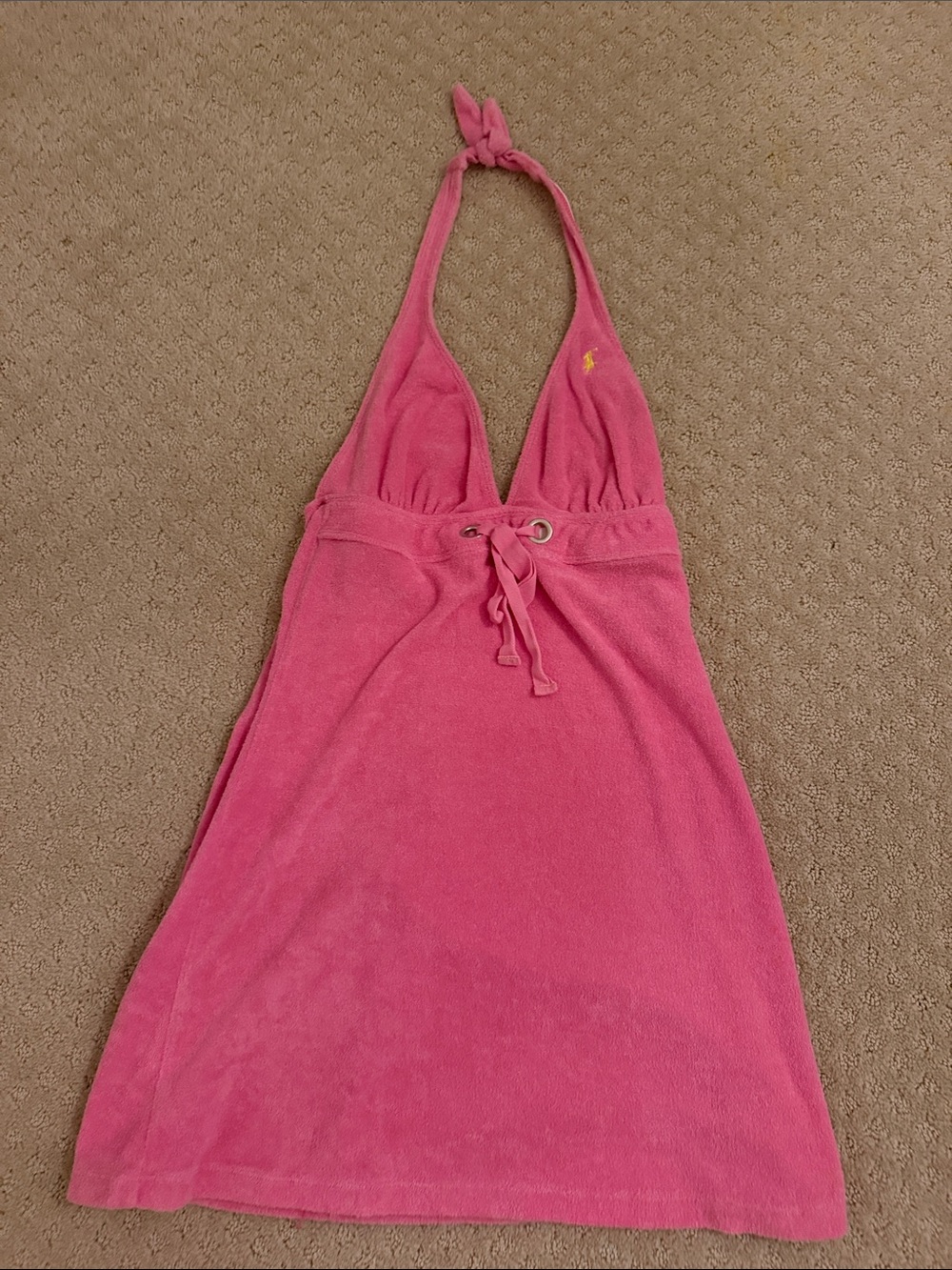 Ralph Lauren Hot Pink Terry Halter Sleepdress